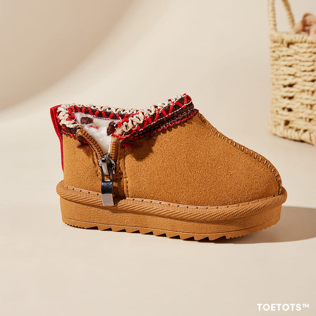 Snowy Meadow Toddler Boots Grey | Cozy Non-Slip Winter Footwear