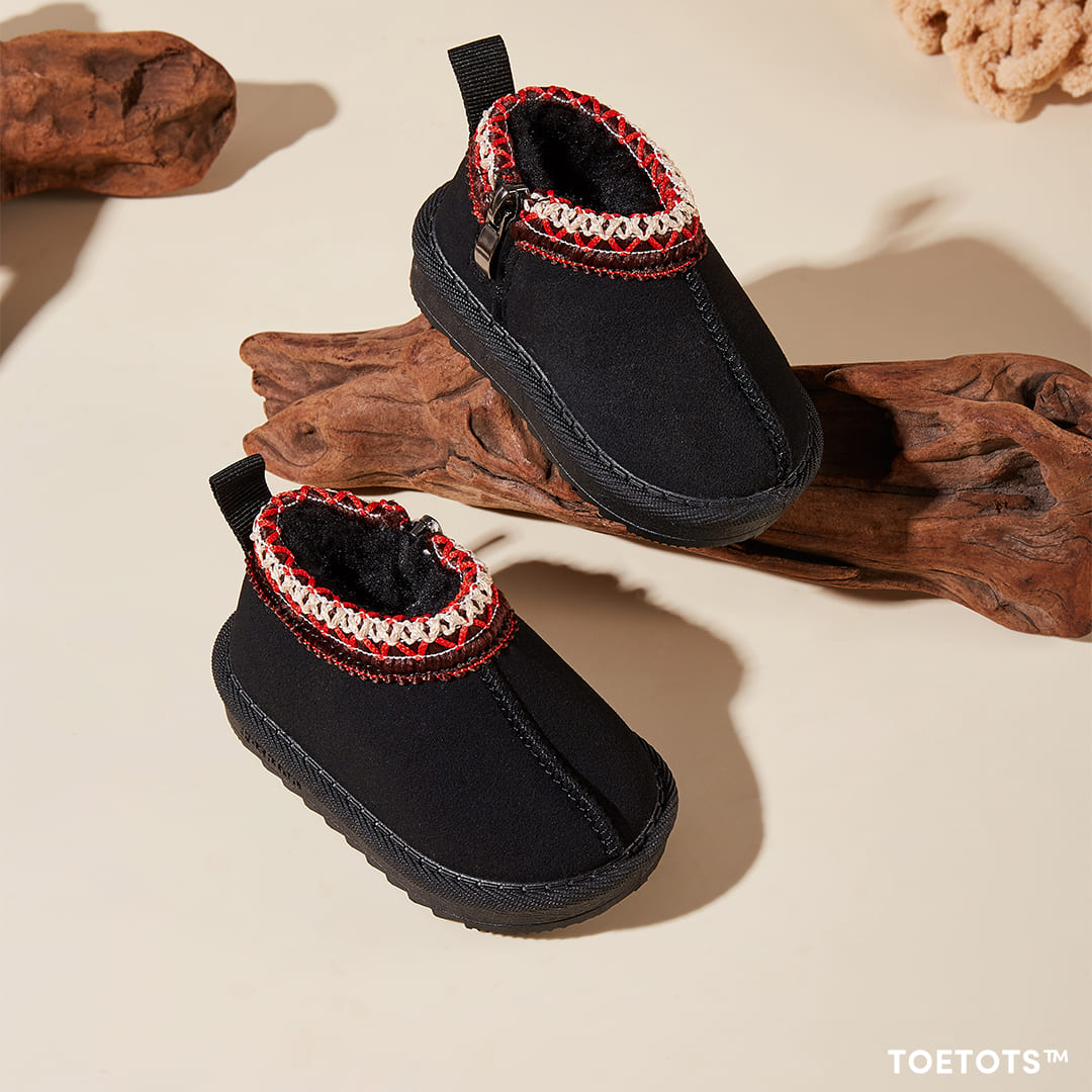 Snowy Meadow Toddler Boots Grey | Cozy Non-Slip Winter Footwear