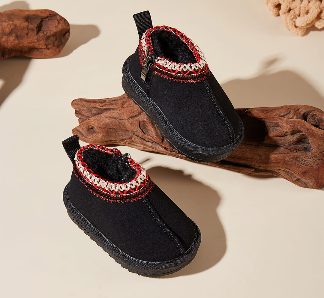 WhisperWalk Fur-Trim Toddler Winter Boots | Cosy Non-Slip Footwear