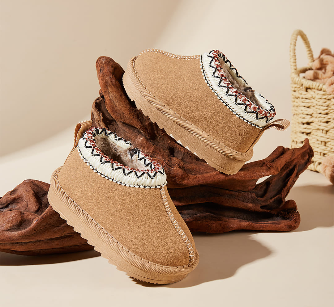 WhisperWalk Fur-Trim Toddler Winter Boots | Cosy Non-Slip Footwear