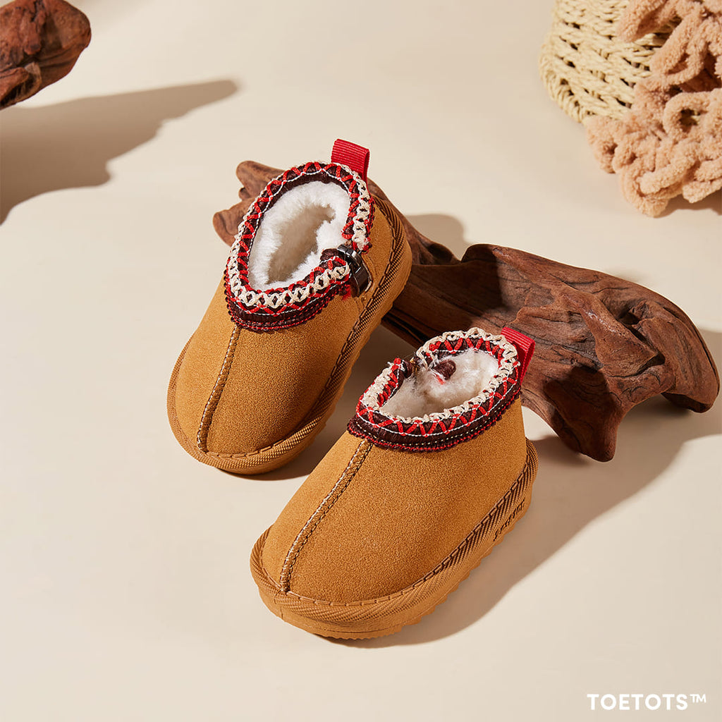 Snowy Meadow Toddler Boots Grey | Cozy Non-Slip Winter Footwear