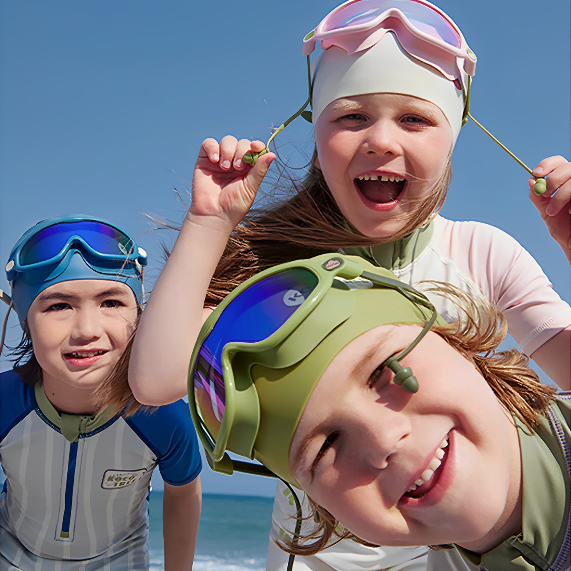 Ocean Breeze Swim Goggles Blue | Comfortable Non-Slip Kids Eyewear