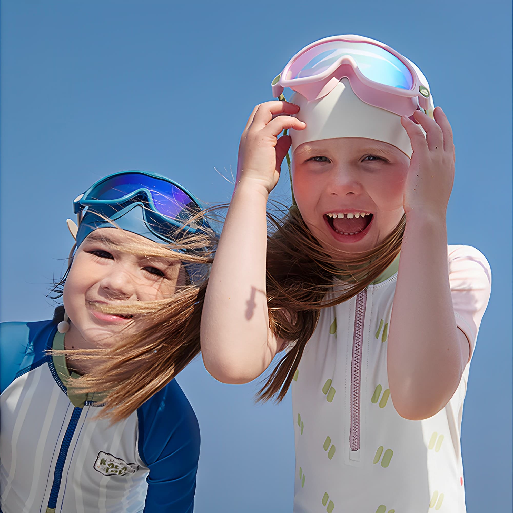 Ocean Breeze Swim Goggles Blue | Comfortable Non-Slip Kids Eyewear