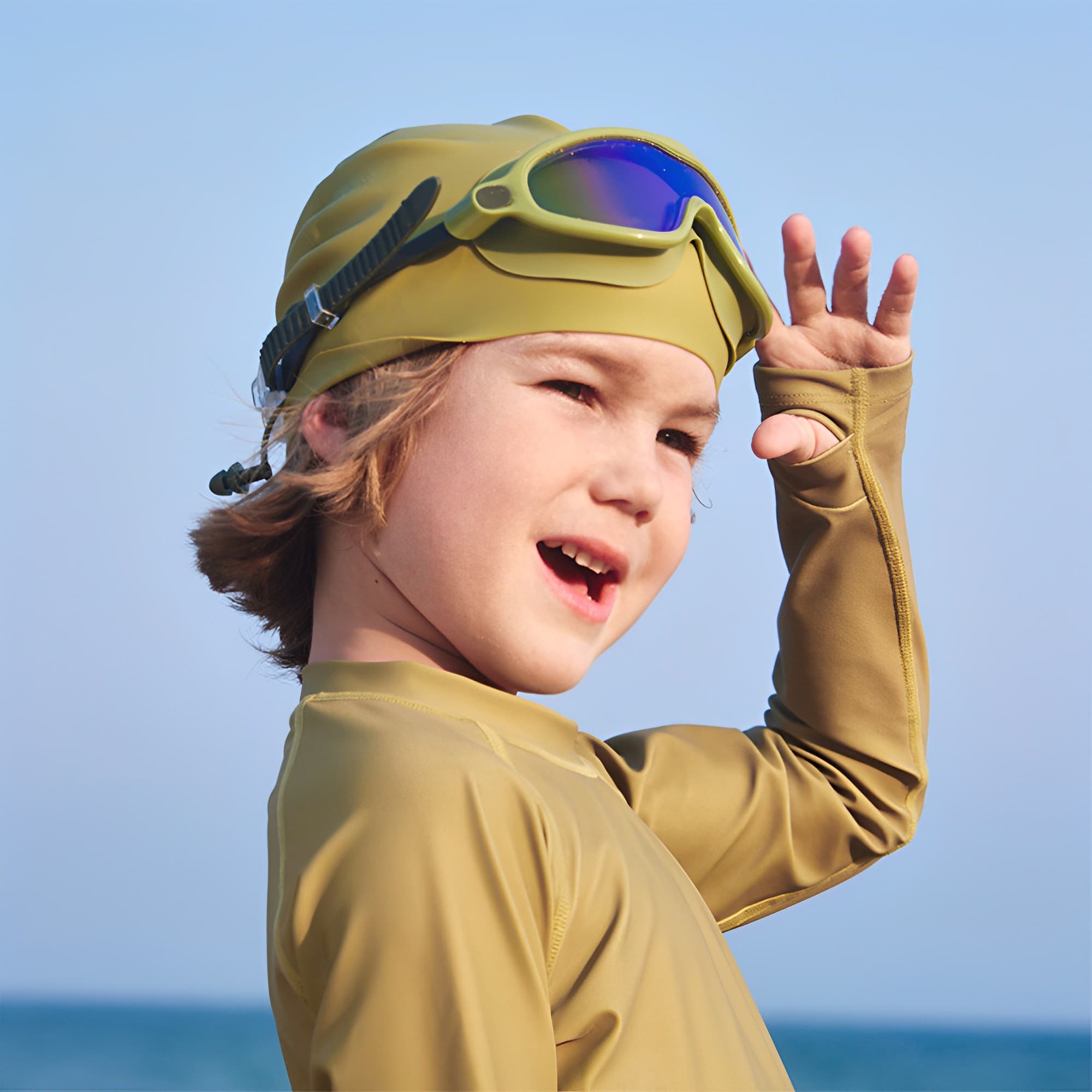 Ocean Breeze Swim Goggles Blue | Comfortable Non-Slip Kids Eyewear