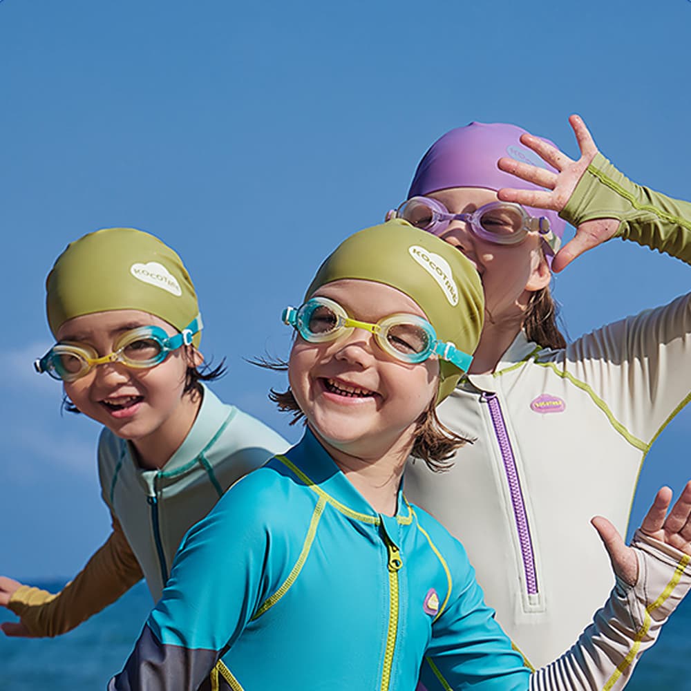 Ocean Breeze Swim Cap Aqua | Lightweight & Comfortable Baby Swimwear