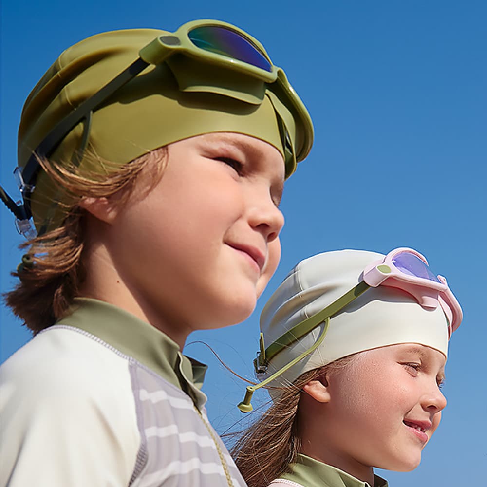 Ocean Breeze Swim Cap Aqua | Lightweight & Comfortable Baby Swimwear