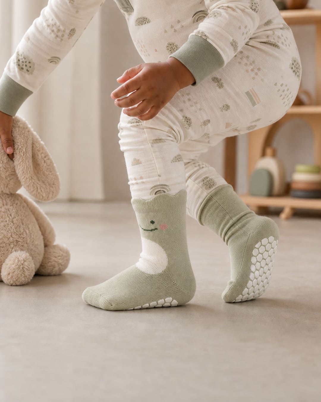 GentleGrip Toddler Socks | Non-Slip Soft Cotton Footwear