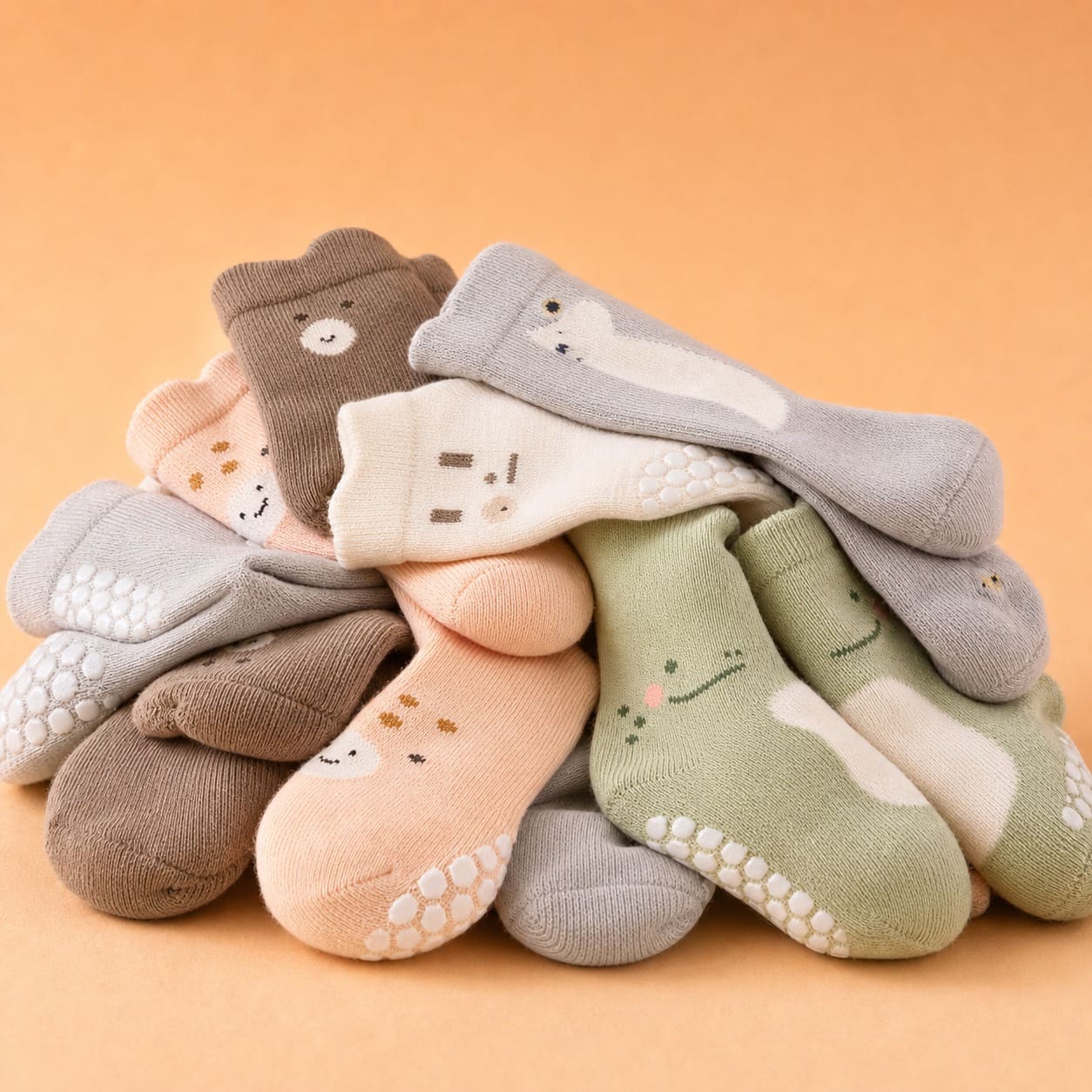 GentleGrip Toddler Socks | Non-Slip Soft Cotton Footwear