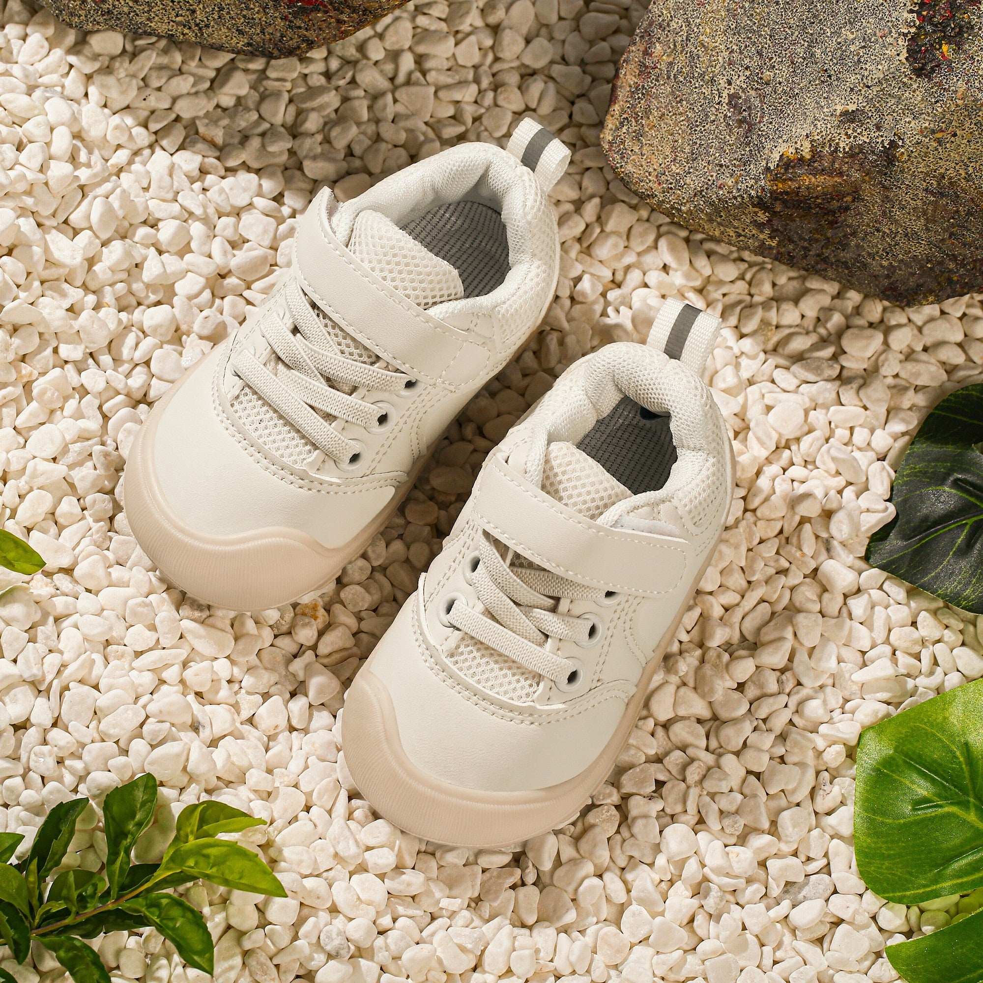 Starlit Stride Baby Sneakers White | Breathable Soft Sole First Walking Shoes
