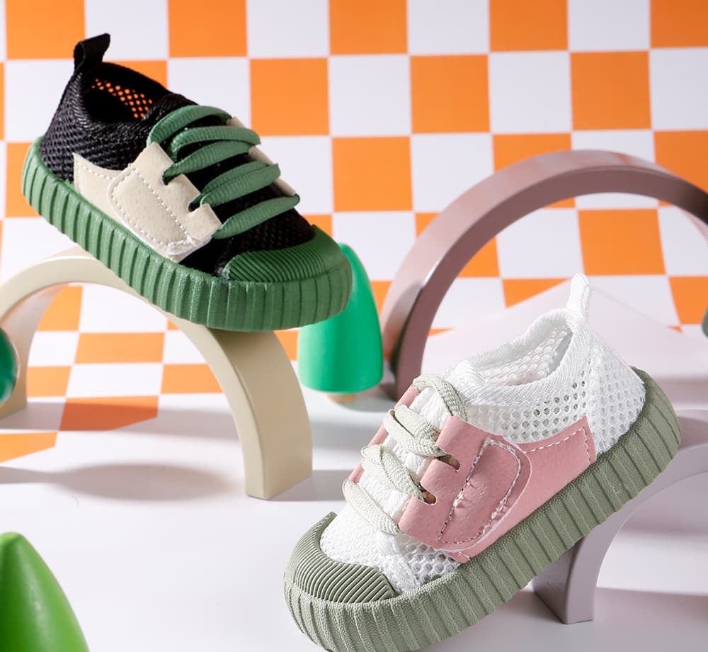 GentleStride Air Mesh Baby Sneakers | Breathable Soft Sole Toddler Shoes