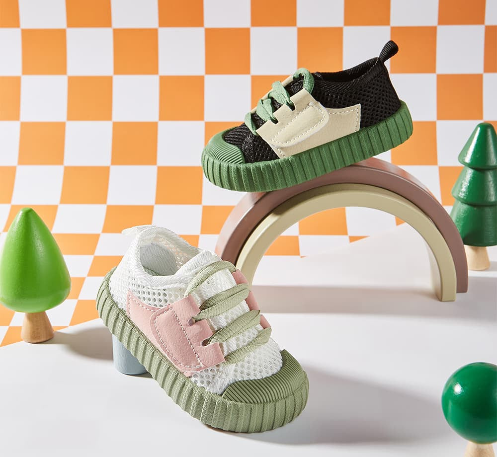 GentleStride Air Mesh Baby Sneakers | Breathable Soft Sole Toddler Shoes