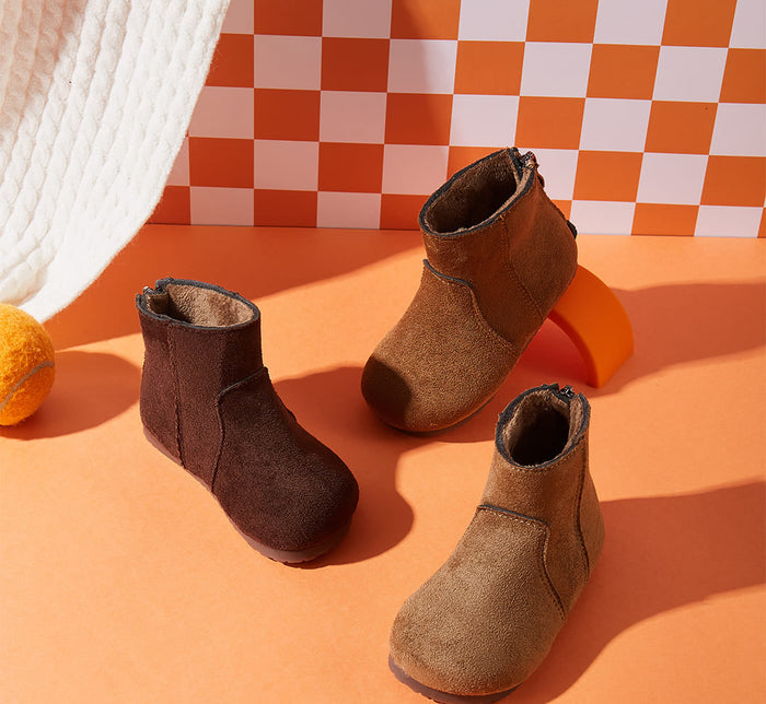 Frosty Paws Toddler Suede Winter Boots | Cosy Non-Slip Footwear