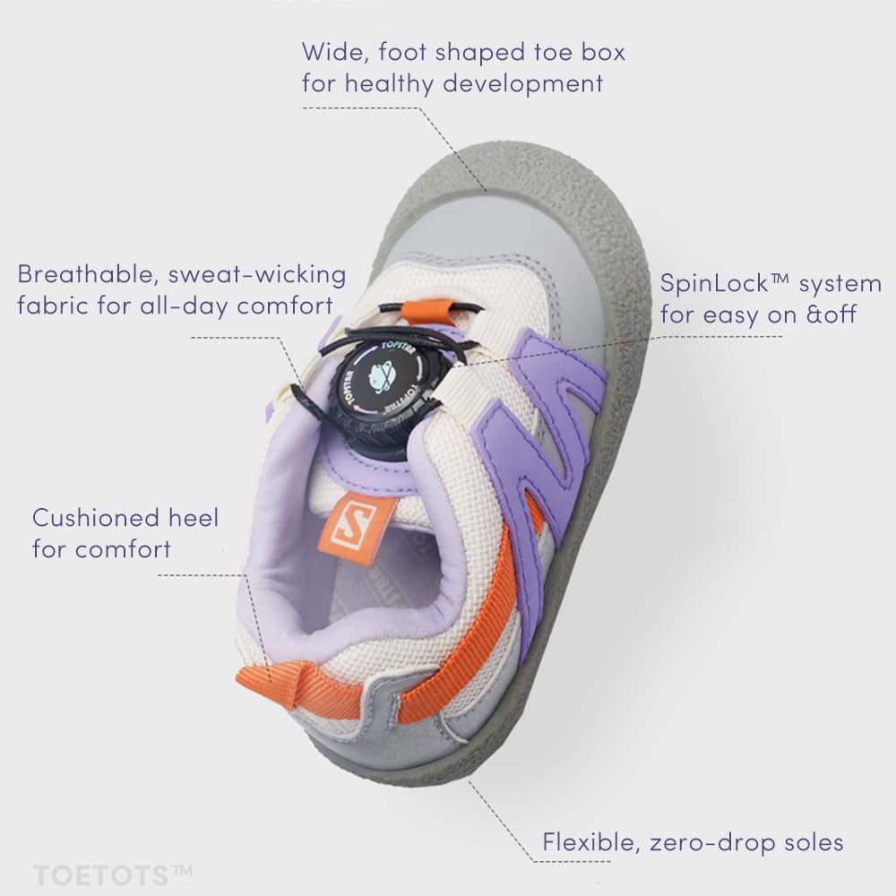 GentleStride Toddler Sneakers Grey | Lightweight Non-Slip Baby Shoes