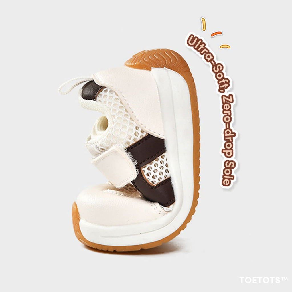 GentleStride Baby Sneakers White | Lightweight Non-Slip First Walking Shoes