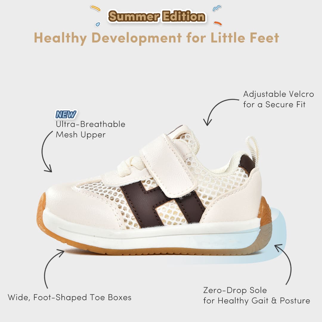GentleStride Baby Sneakers White | Lightweight Non-Slip First Walking Shoes