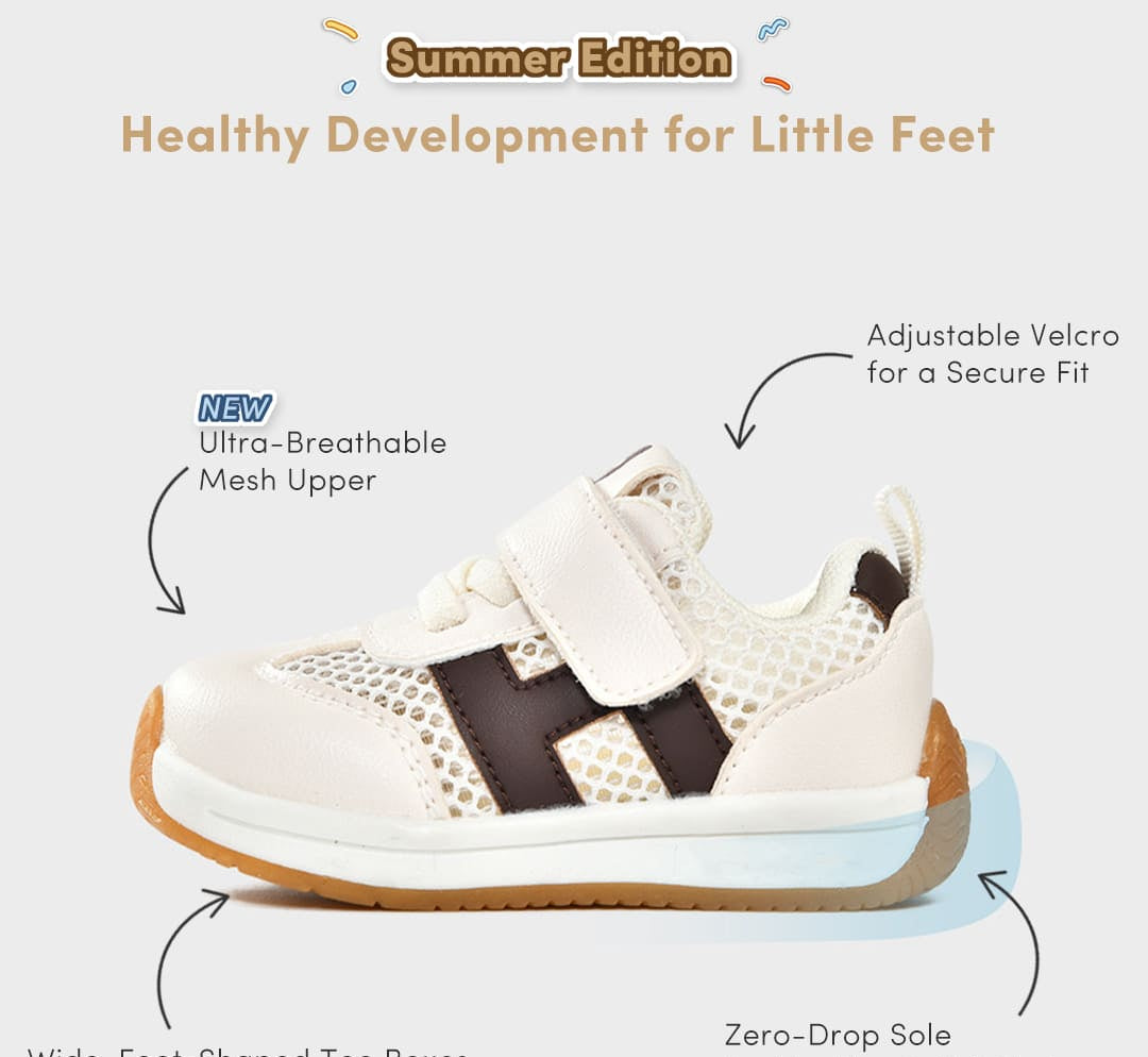 WhisperWalk Retro Runner Baby Sneakers | Breathable Soft Sole First Walking Shoes