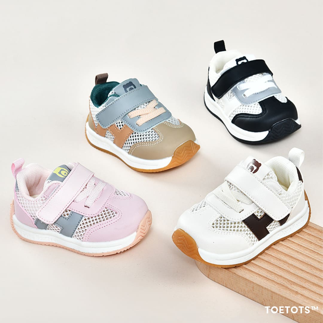 GentleStride Baby Sneakers White | Lightweight Non-Slip First Walking Shoes