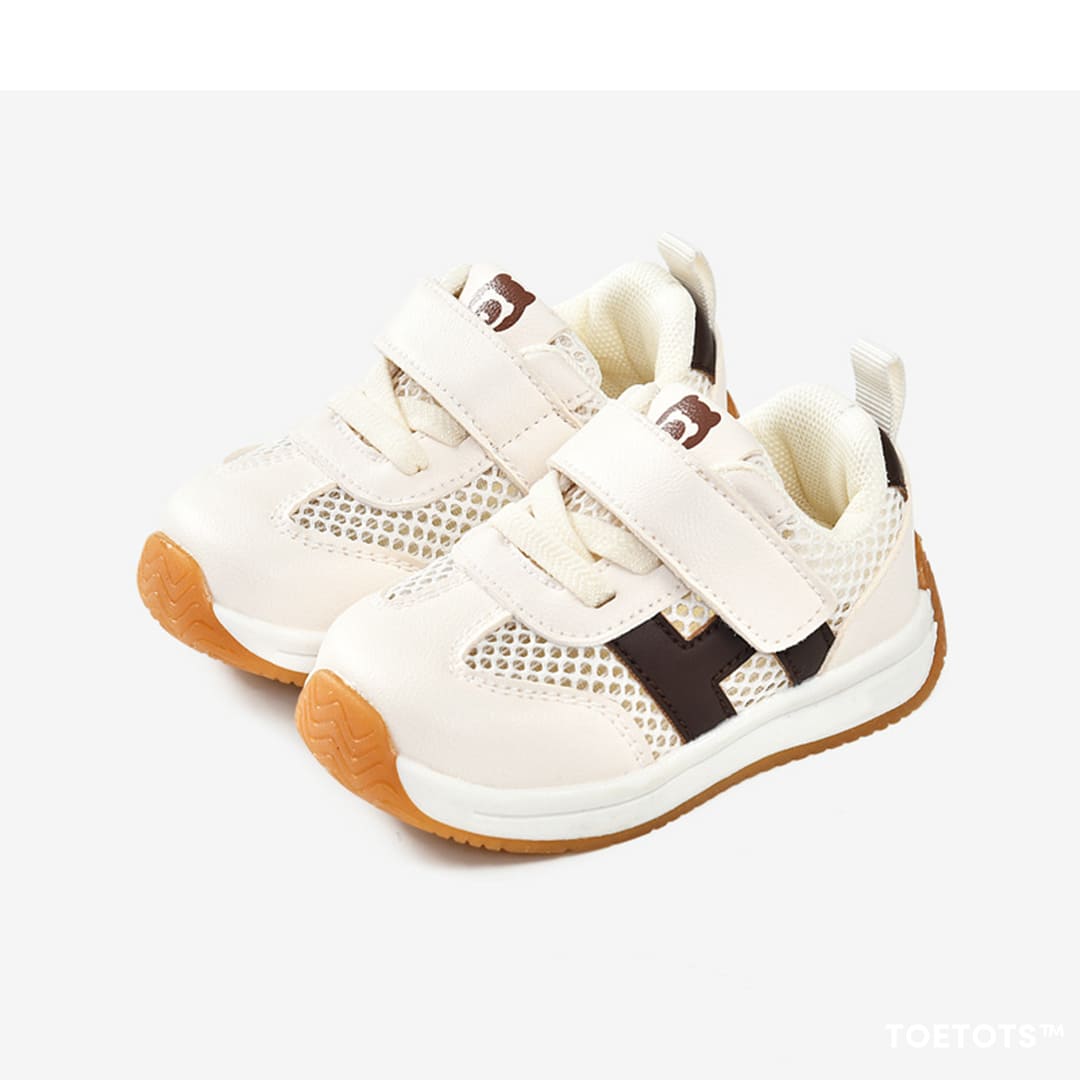 GentleStride Baby Sneakers White | Lightweight Non-Slip First Walking Shoes