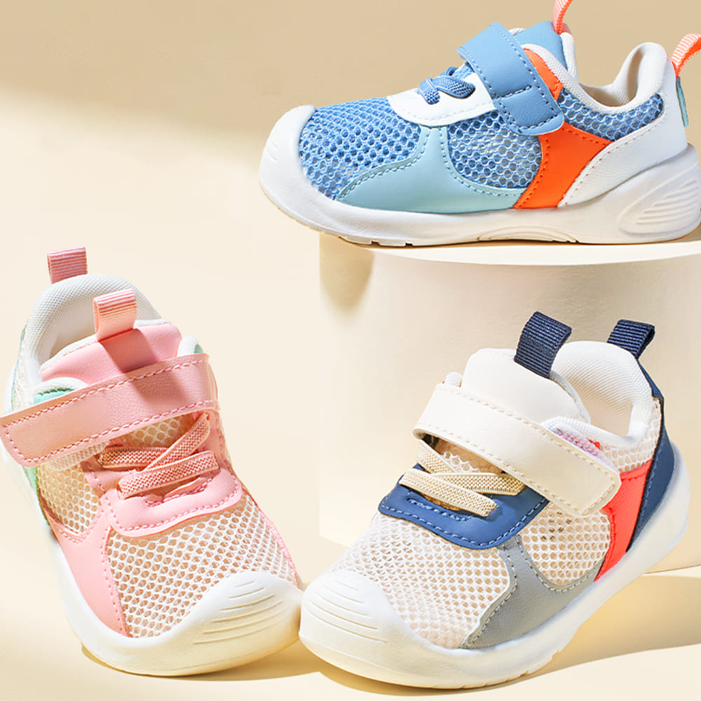 WhisperWalk Baby Sneakers Grey | Breathable Soft Sole First Walking Shoes