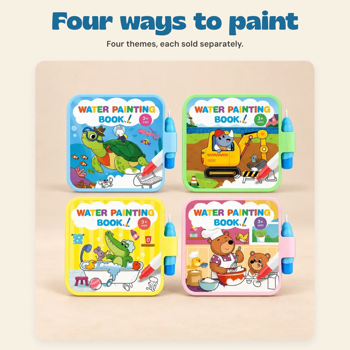 AquaArt Reusable Water Painting Book