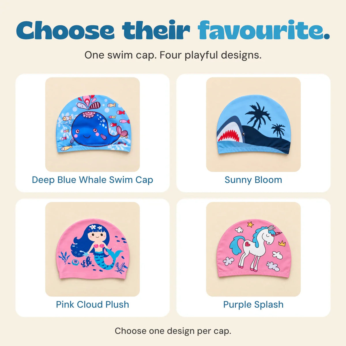AquaWhimsy Kids Swim Cap