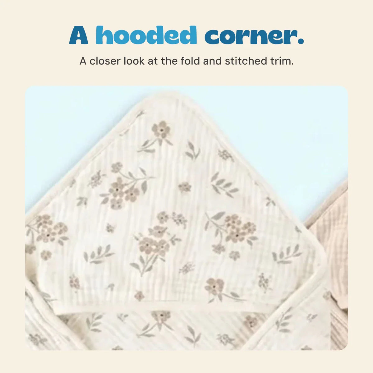 CozySprout Hooded Baby Towel Set
