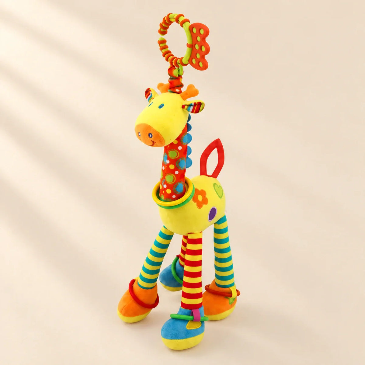 Gentle Giraffe Sensory Rattle, Yellow Honey Bee