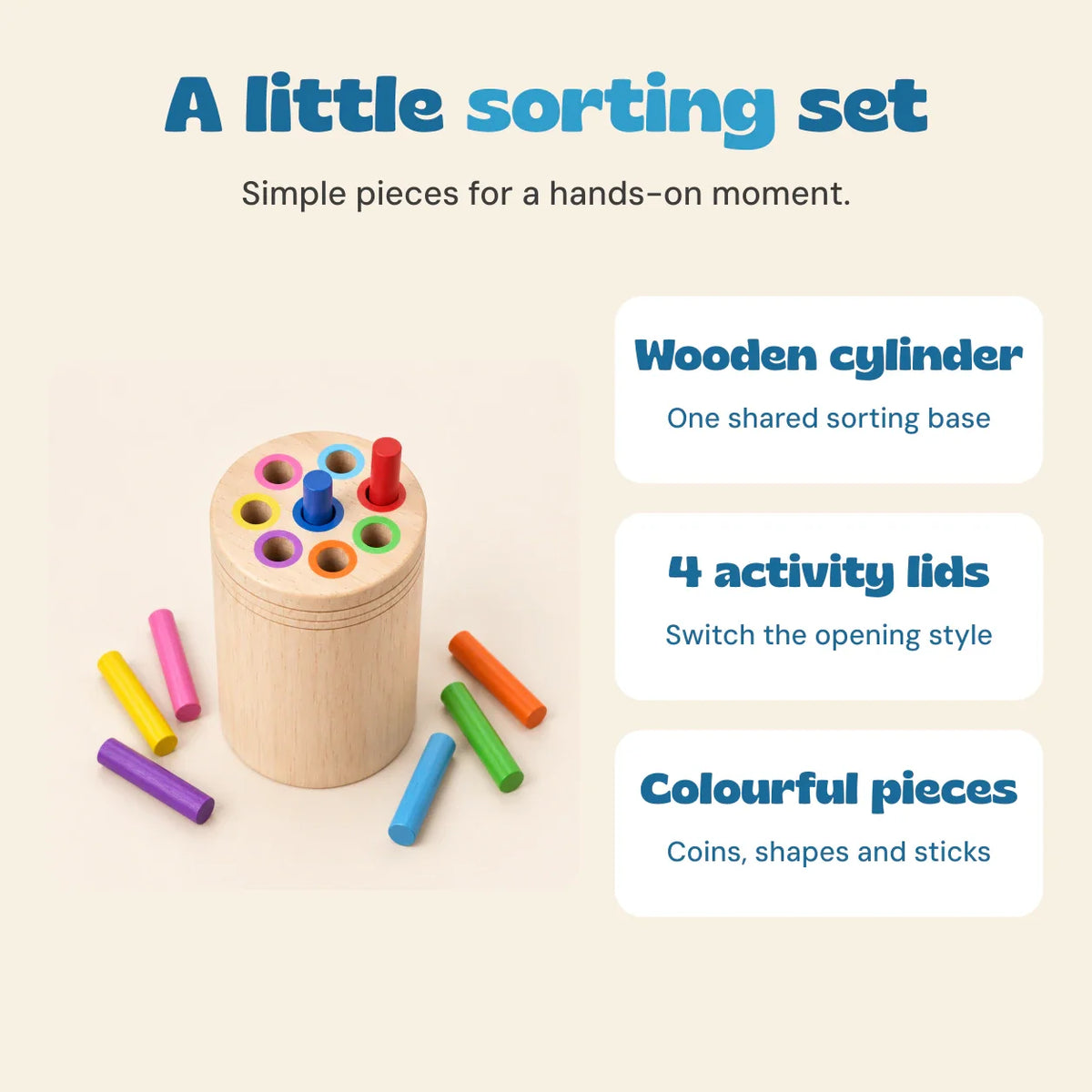 Gentle Grove Montessori Sorting Cylinder