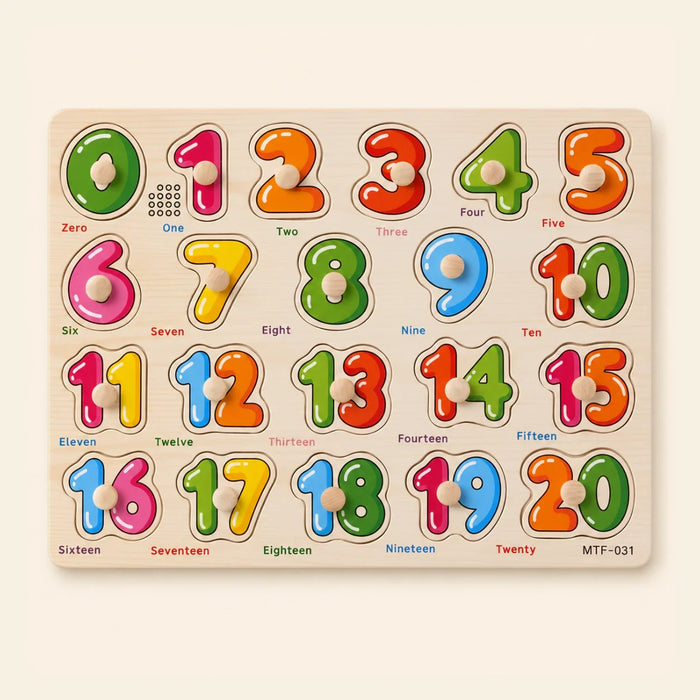 Gentle Grove Wooden Match & Learn Puzzle Board | Educational Baby Toy
