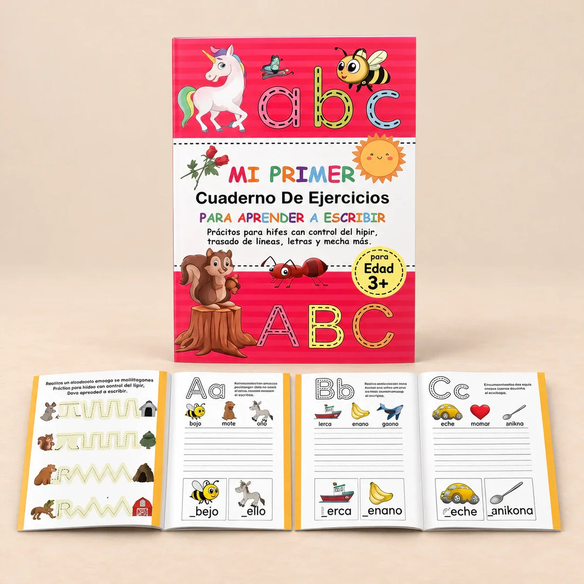 Gentle Scribbles ABC Writing Workbook, Spanish ABC Pink Book