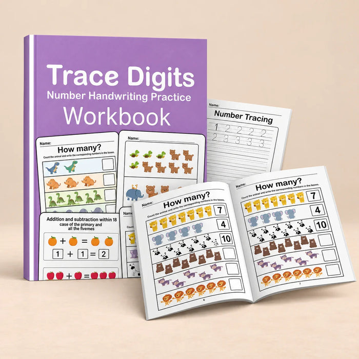 Gentle Steps Count & Trace Math Workbook, Counting Practice Book