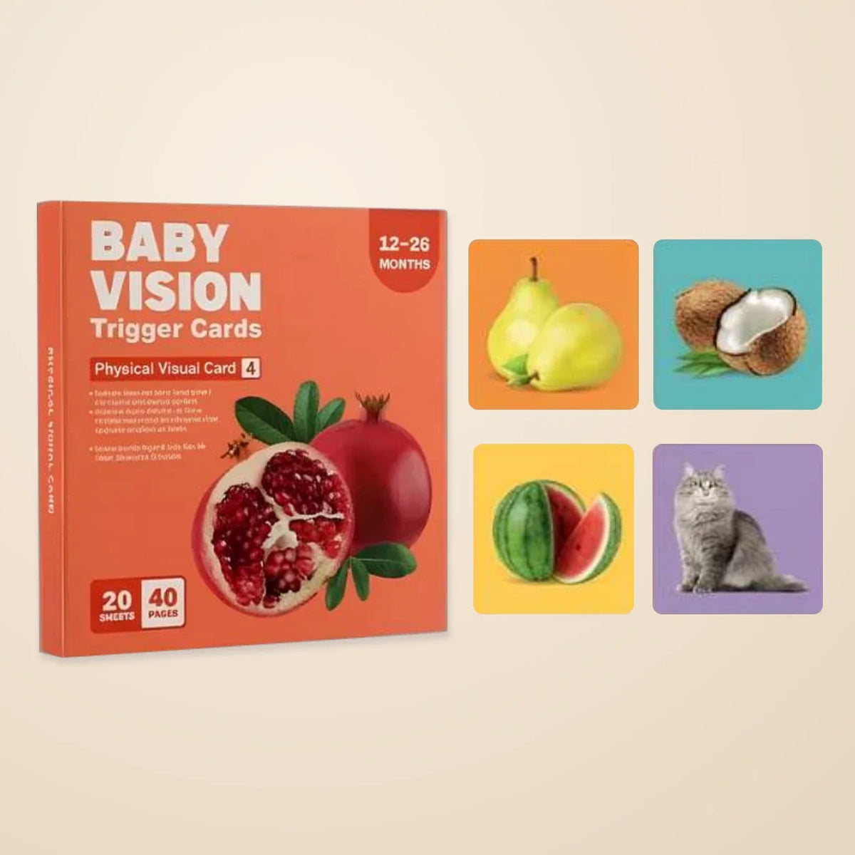 Gentle Steps Montessori Vision Cards, 12-36 Months