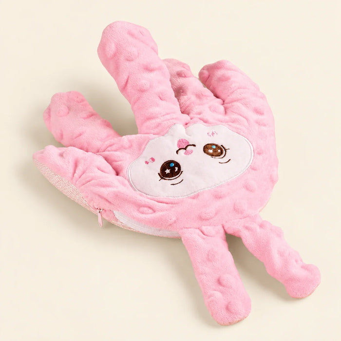 GentleNest Calming Sensory Pillow, Blush Bunny Hand
