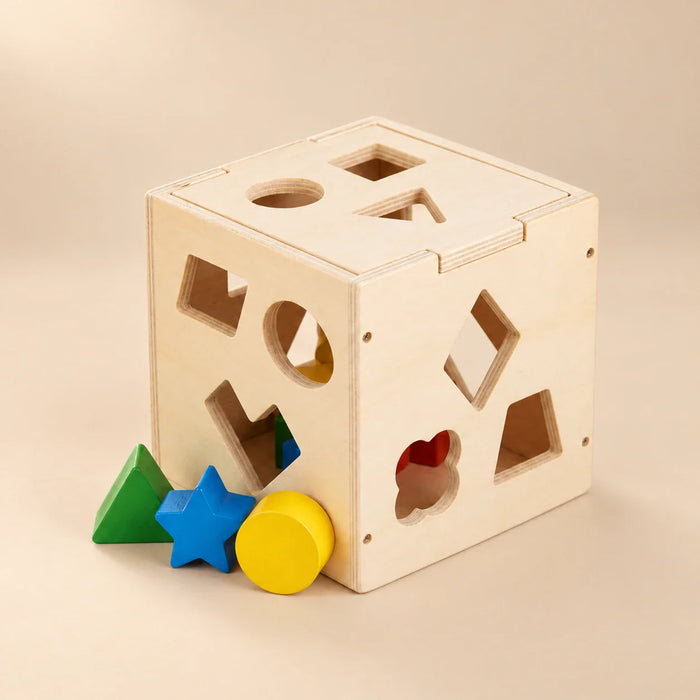GentleNest ShapeDrop Sorting Cube | Engaging Baby Activity Toy