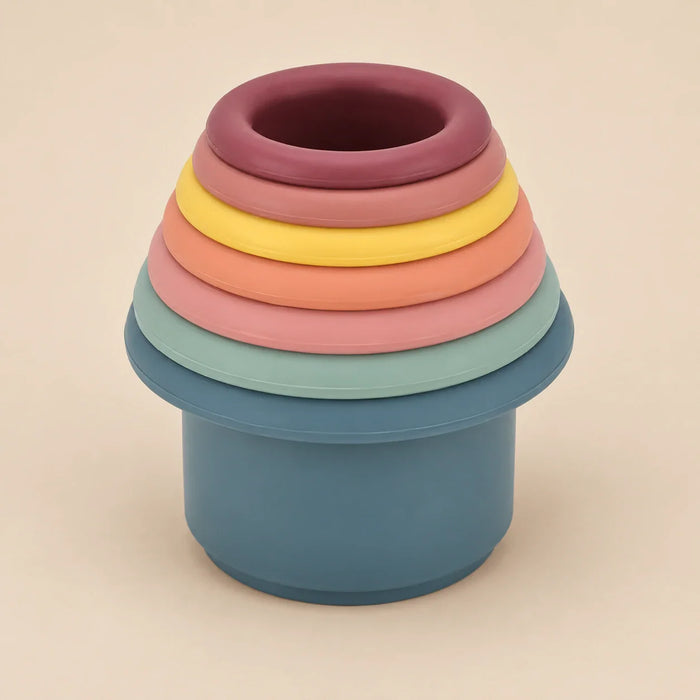 GentleNest Silicone Stacking Cups, Earth Tone Set