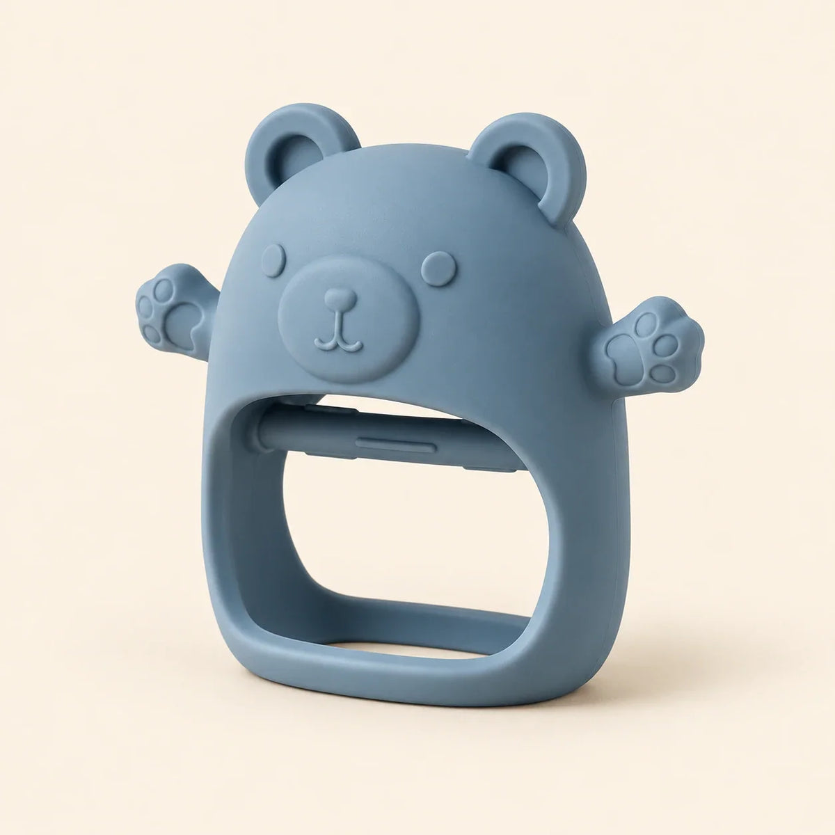 GentlePaw Silicone Baby Teether, Sky Blue Bear Teether