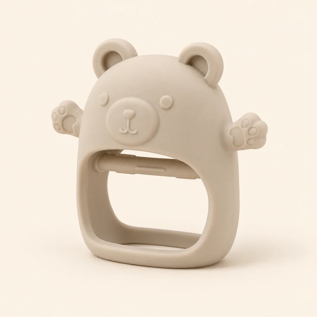 GentlePaw Silicone Baby Teether, Oat Bear Teether
