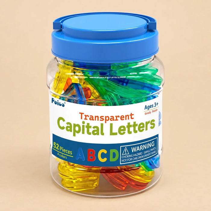 LumiLetters Transparent Learning Set, Uppercase Letters Set