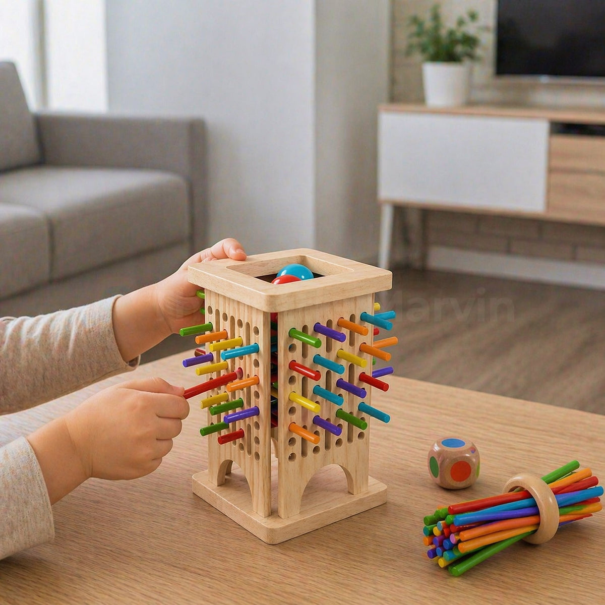 Baby Bisou Montessori Stick Tower Game