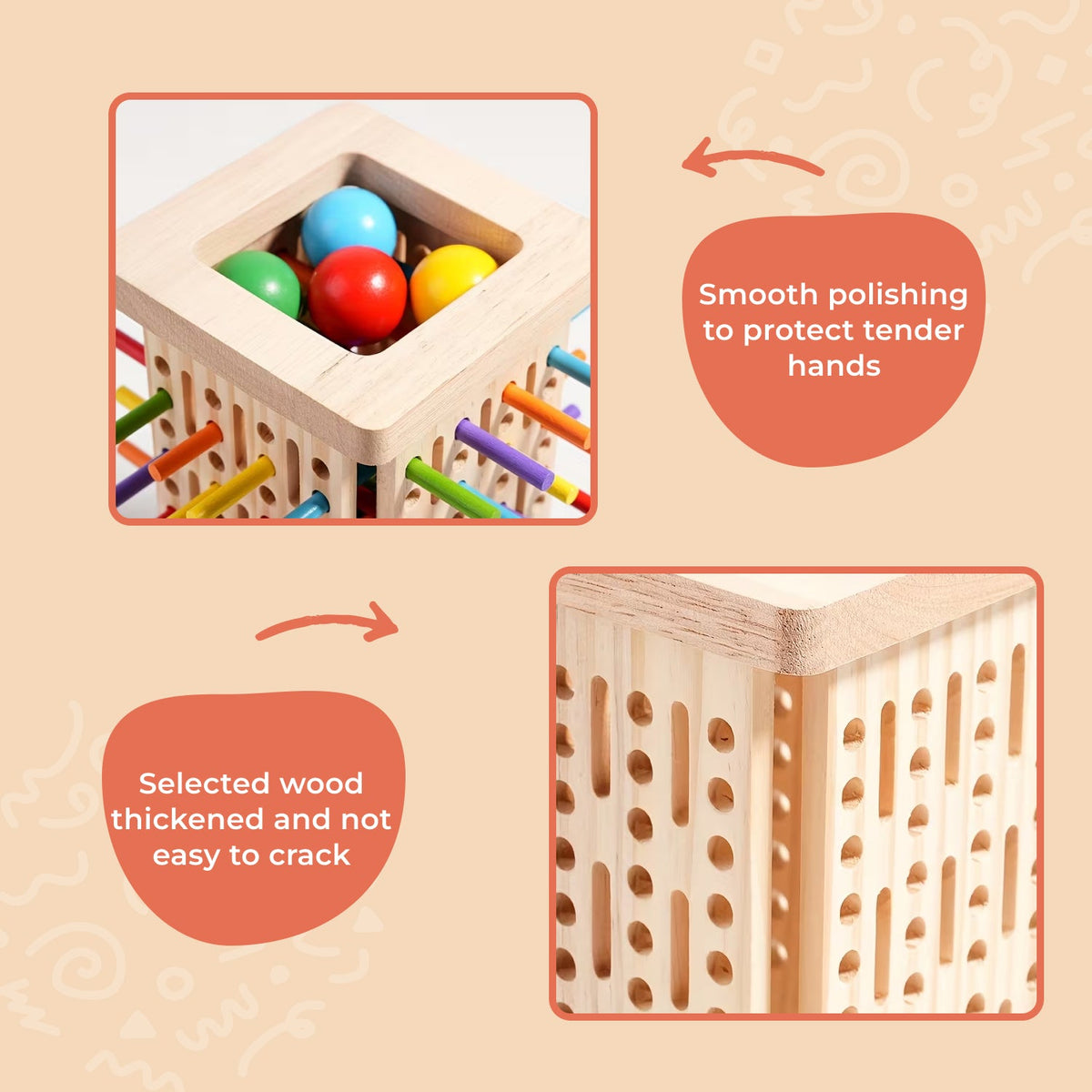 Baby Bisou Montessori Stick Tower Game