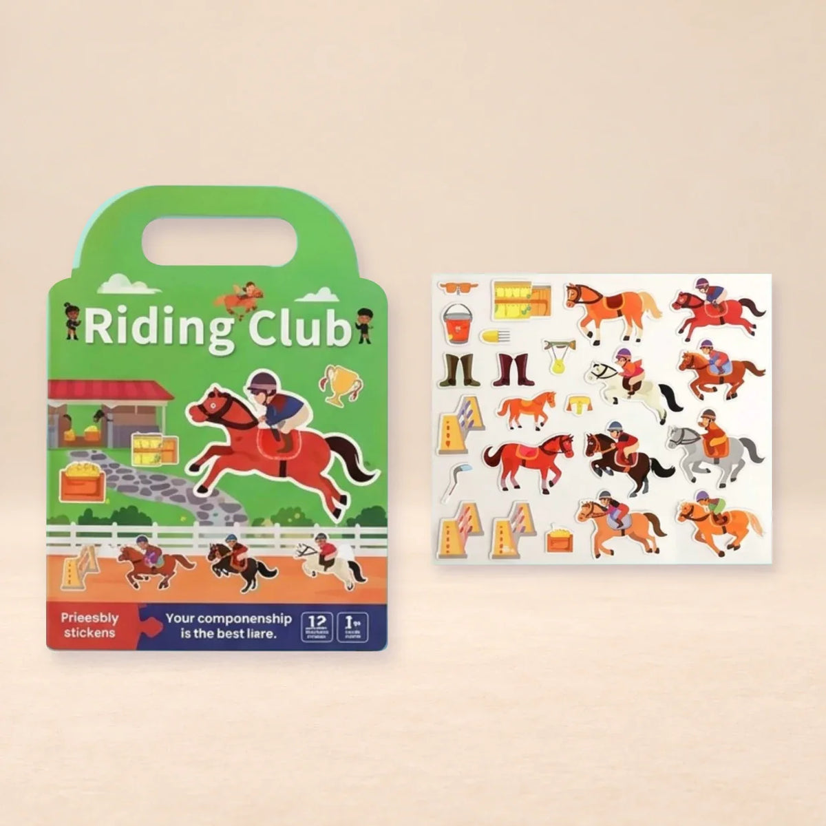 PuffyScene Reusable Sticker Book, Build A Riding Adventure