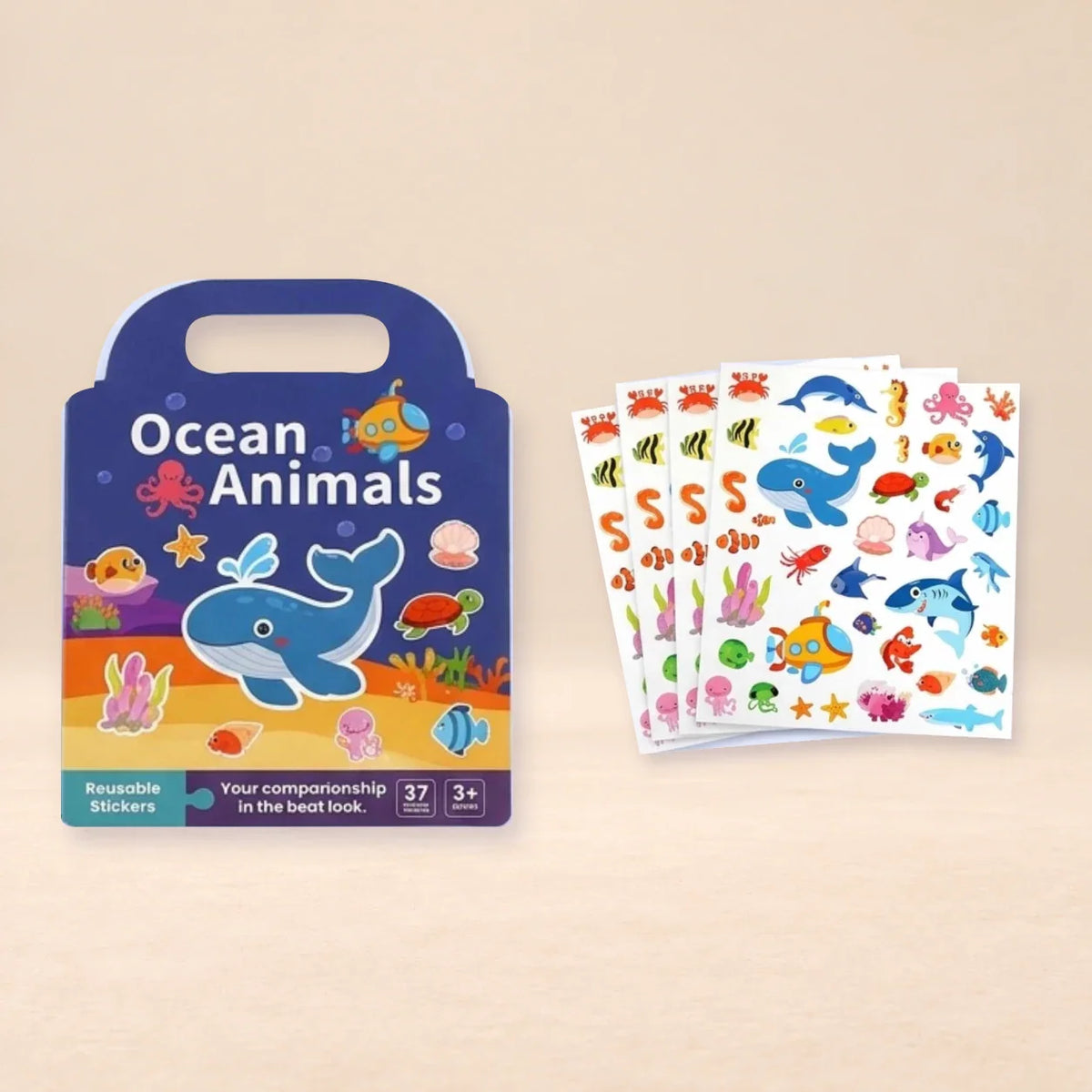 PuffyScene Reusable Sticker Book, Make An Ocean Story