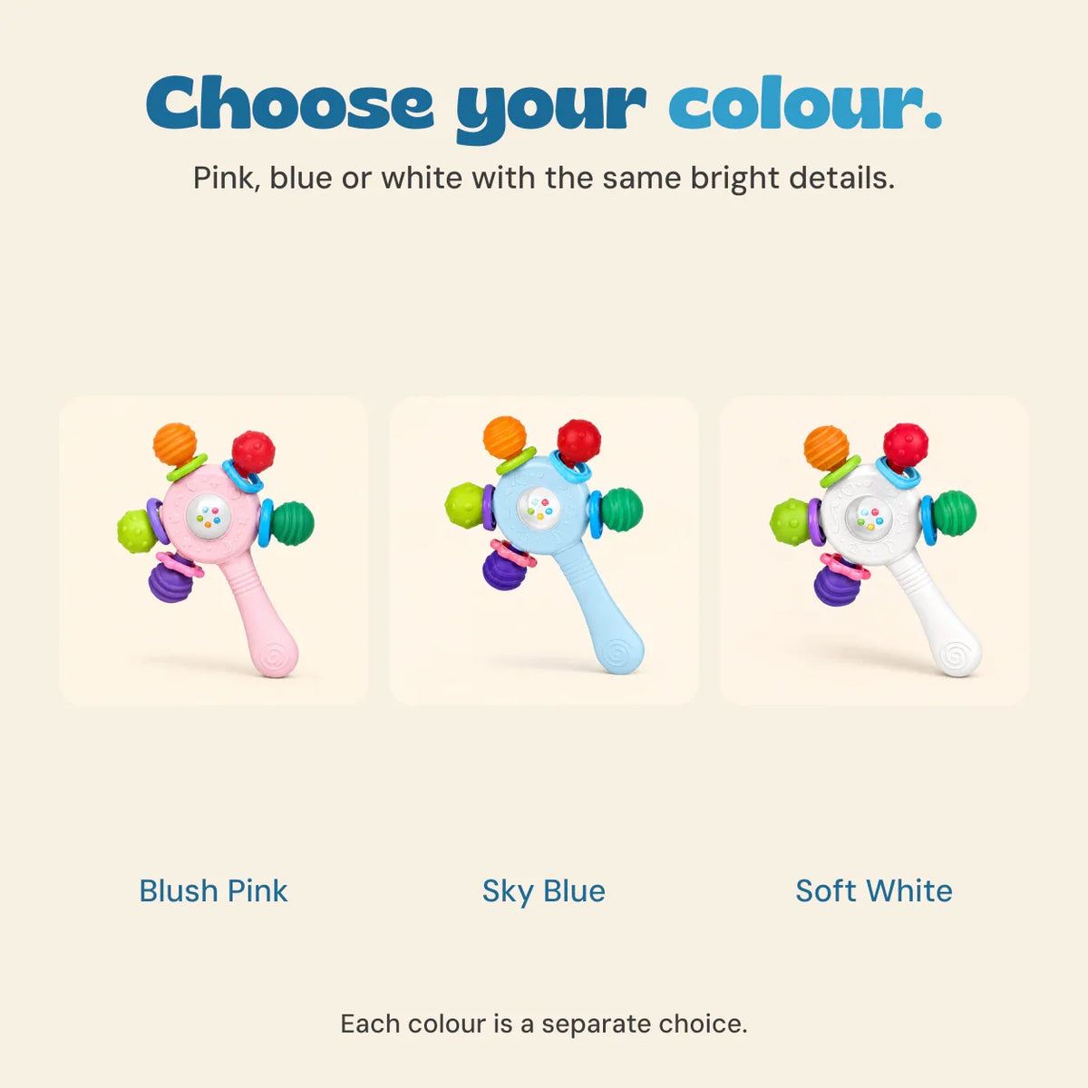 RainbowDream Teething Rattle