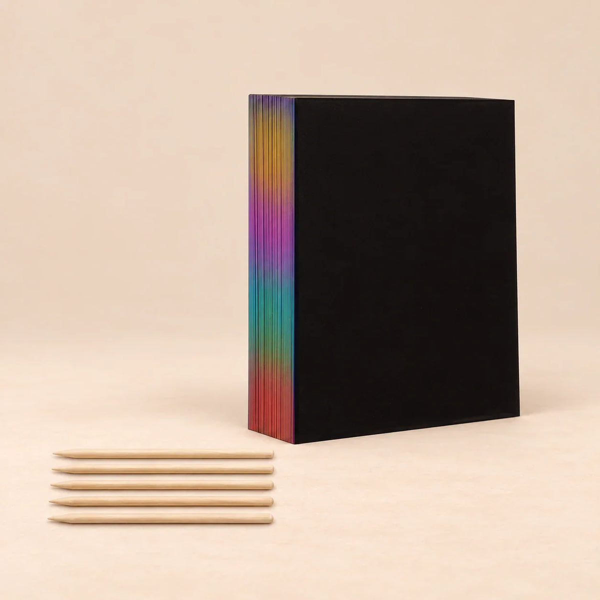 RainbowWhimsy Scratch Art Set, Rainbow Reveal Art Pack, 50 Sheets