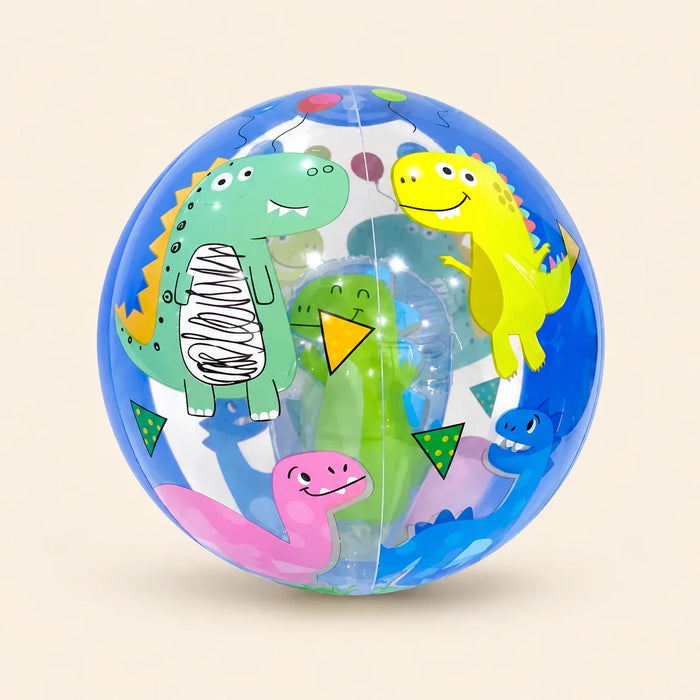 Seaside Breeze Inflatable Beach Ball, Sunny Bloom