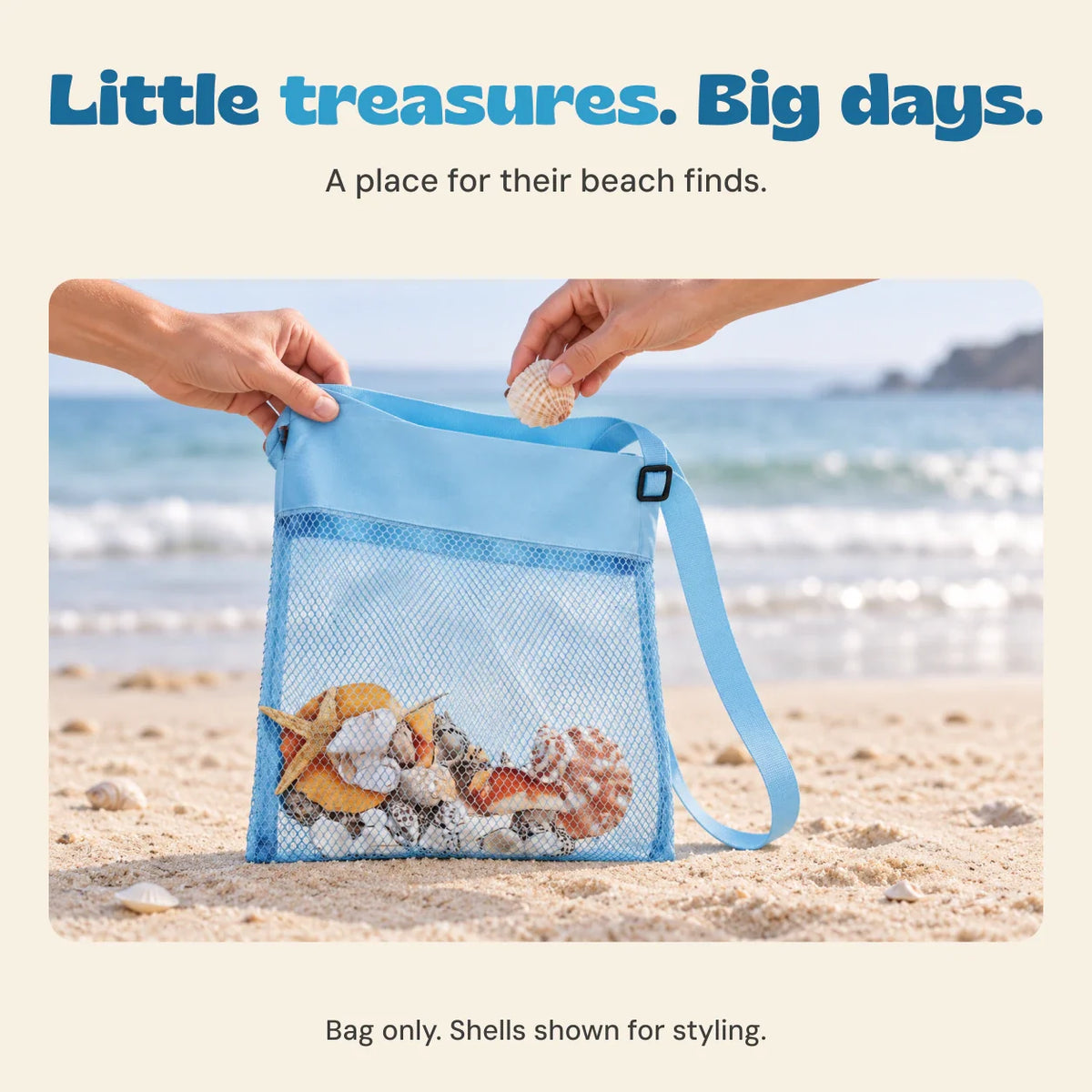 Seaside Breeze Kids Mesh Beach Bag