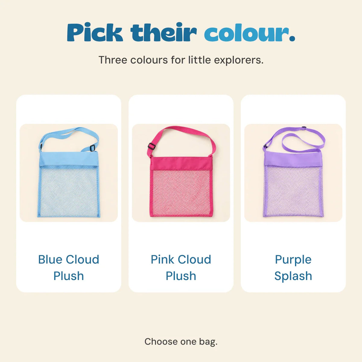 Seaside Breeze Kids Mesh Beach Bag