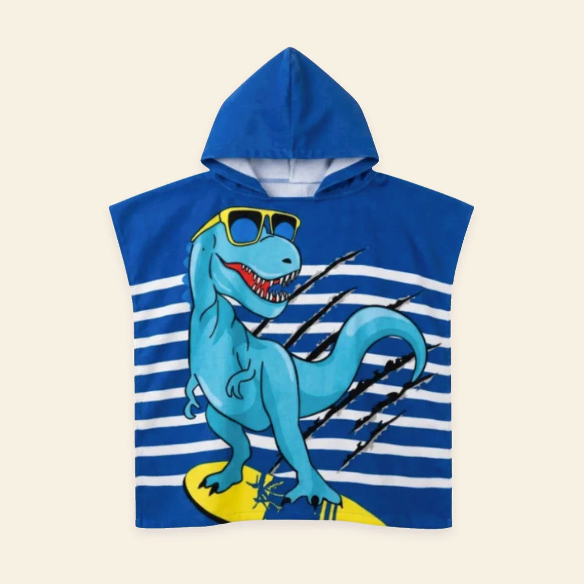 Seaside Snuggle Kids Hooded Poncho Towel, Sunny Bloom