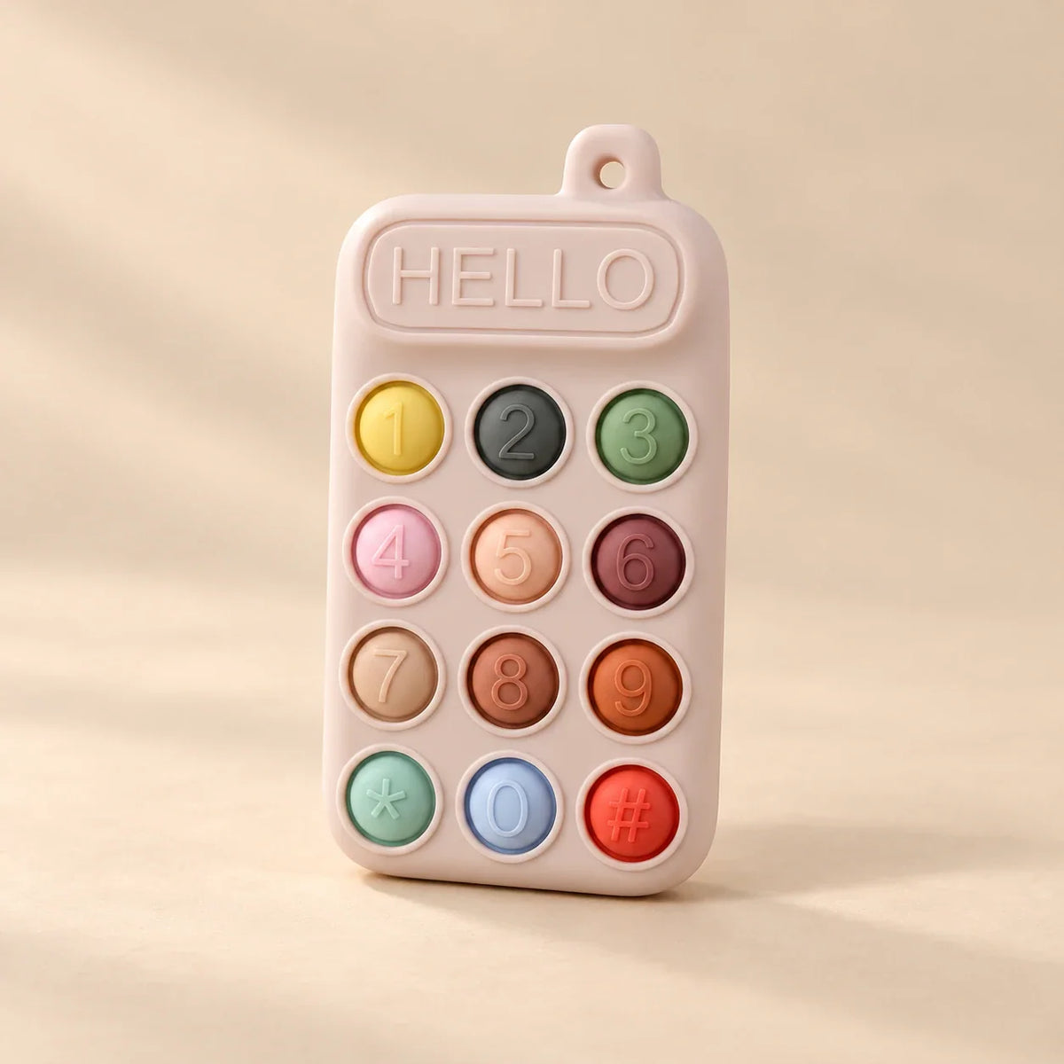 SerenitySilicone Teether, Blush Pink