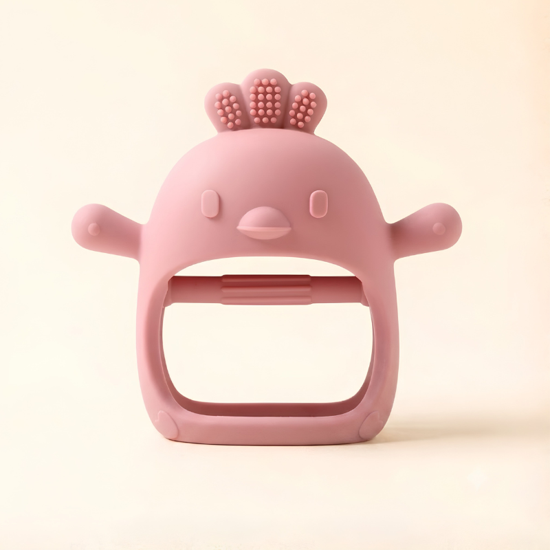 Baby Bisou Silicone Baby Teether Toy, Pink